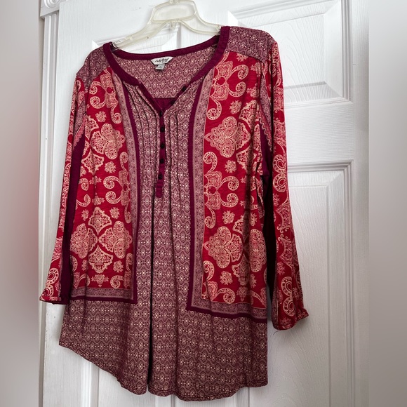 Lucky Brand Boho Peasant Blouse.  Excellent condition.  Xl - Picture 1 of 6
